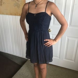 Navy blue sundress